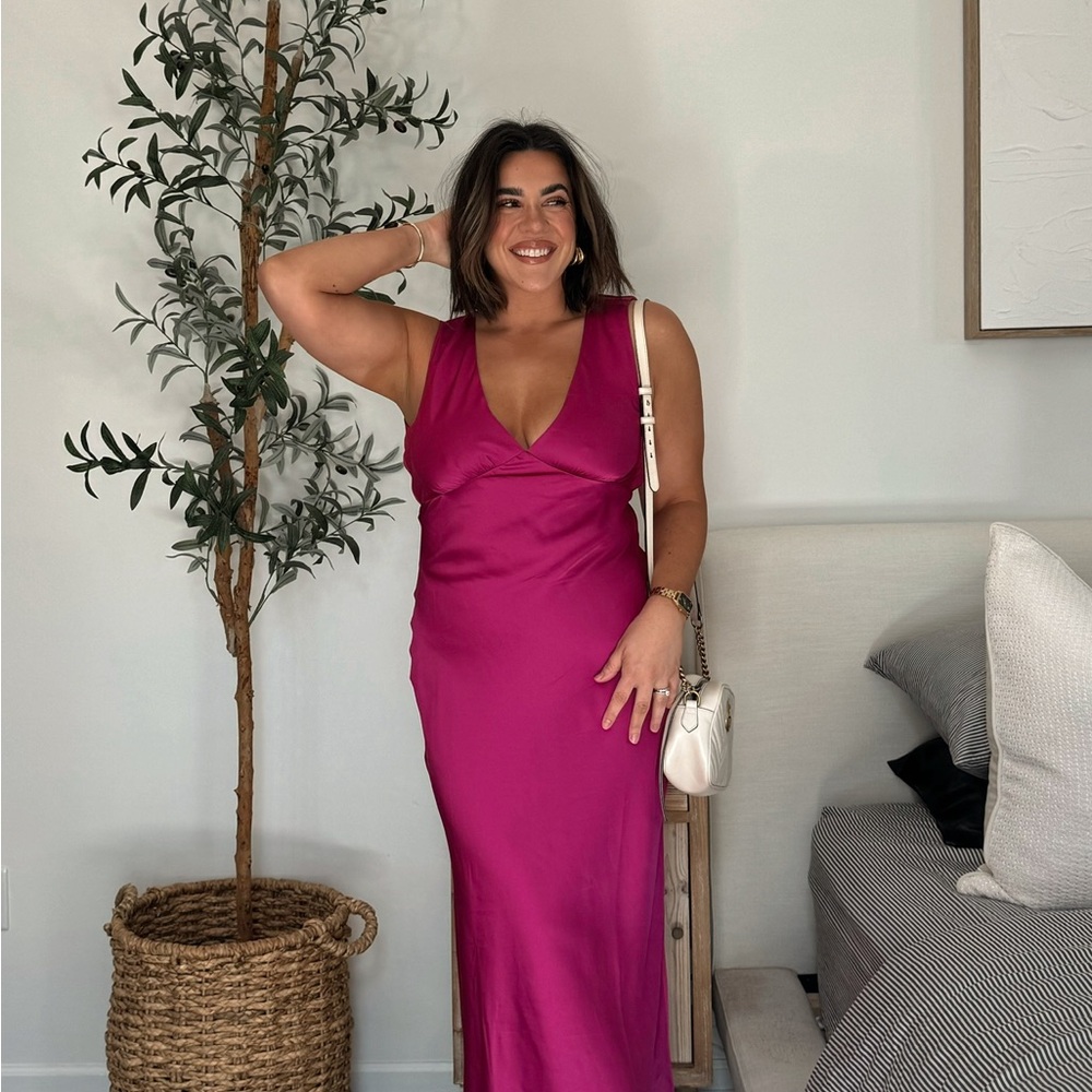 Abercrombie pink maxi dress